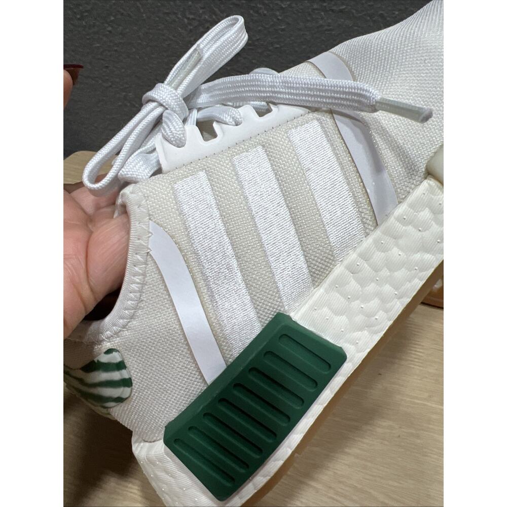 Adidas NMD_R1 White/Green Sneakers Womens Size 6 - Picture 11 of 13